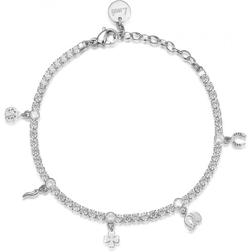 Bracciale Donna Tennis Zirconi Bianchi e Portafortuna BEI018 Brosway